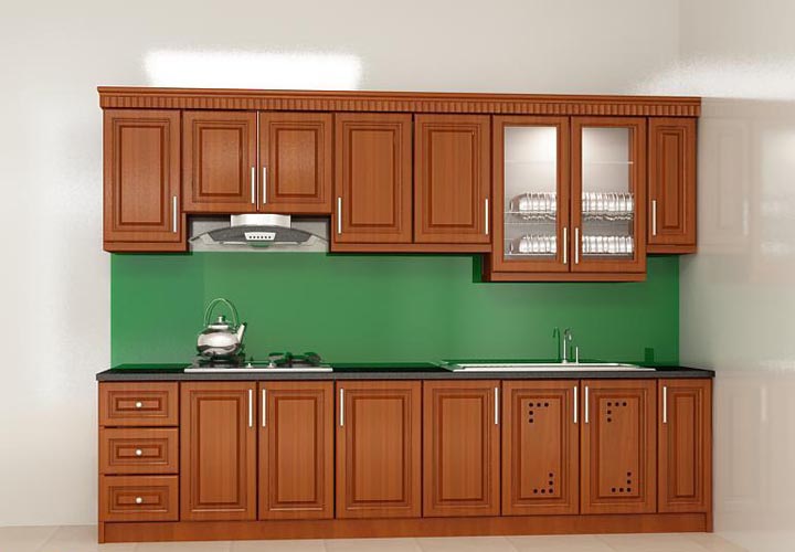 Tủ bếp gỗ xoan đào XD20