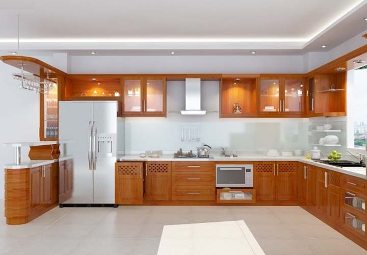 Tủ bếp gỗ xoan đào XD24